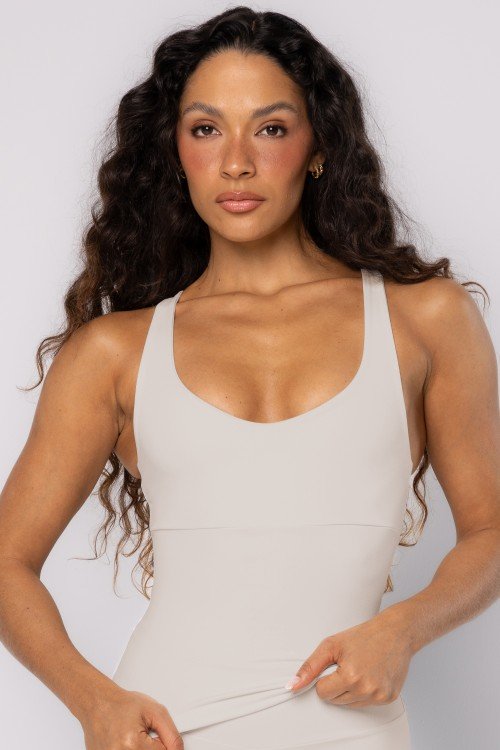 Blusa Tiras Duplas em Poliamida Puresense Branco Onyx